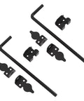 12 Inch Heavy Duty Carbon Steel Ground Drop Gate Latch With Rust Resistant Black Finish For Secure Double Yard Fence Doors hardware components layout