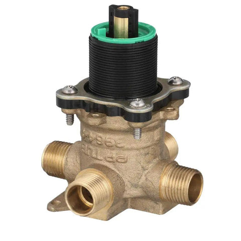 Versatile Half Inch Mixing Rough In Valve Built Tough From Solid Brass For Single Handle Shower Trims With Dual Copper Sweat Or Ip Connections