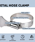Close-up view of a Six Pack 1-1/4 Inch Stainless Steel Hose Clamps with Adjustable Thumb Screws for pool filter pump hoses and PVC tubing.
