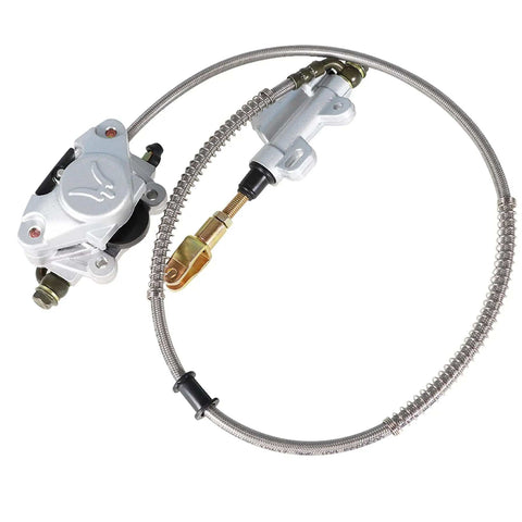 Image of brake master cylinder from 32 Inch Live Axle Kit For Go Kart ATV Drift Trikes With Shaft Hub Chain And Brake Master Cylinder Replacement Beefed Up Chrome Build 815mm Length 30mm Thick Supports 500 Pounds Compatible With 6 To 10 Wheels.