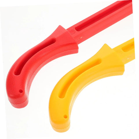 Versatile Pro Grade Two Pack Woodworking Push Blocks And Safety Push Sticks Set in red and yellow for router table carpentry