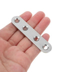 Heavy Duty Stainless Steel Shelf Brackets Set With Four Hole Flat Brackets And 120 Screws held in hand