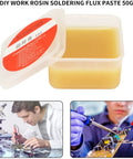 60W Soldering Iron Kit With Ceramic Heater, Adjustable Temperature 392 To 842 Fahrenheit, 50g Rosin Soldering Flux Paste