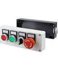 Red Green Push Button Emergency Stop Switch With Latching 3 Position Selector 2NO 1NC Rotary Switch for control panels
