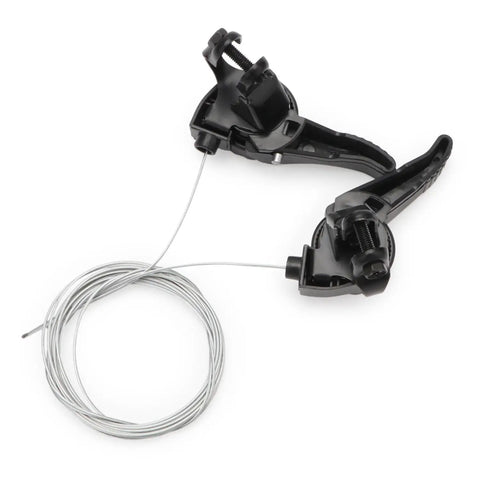 Pair Of Variable Speed Bicycle Shifters Shift Levers In Black And Silver Tone For Smooth Gear Changes On Road Mountain And Urban Bikes