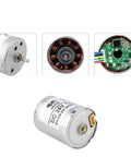 High Performance 24.4MM BLDC 6PPR Brushless Motor For DIY Robot Projects With Stable Torque Drive 12V 24V showcasing internal components and connector.