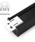 Beefy Heavy Duty Metal Power Strip With Big Outlet Spacing For Garage And Workshop 16 Outlet Industrial Power Strip Extension Cord 15A 125V 1875W Six Foot Black, showing wall mount kit