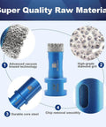 Blue 1-1/2 in vacuum-brazed diamond core drill bit with 5/8-11 thread for porcelain tile, ceramic, marble, granite
