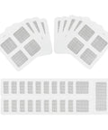 DIY Fiberglass Screen Repair Kit With Self Adhesive Mesh Patches For Windows And Doors Easy Quick Tear Fix For Home Use Pro Grade Patch Tape For Screen Repair, showing mesh patches in various sizes