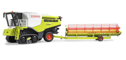 Side view of Claas Lexion 780 Combine Harvester Toy 1 16 Scale With Realistic Grain Tank And Flaps Movable And Working Tracks Steering