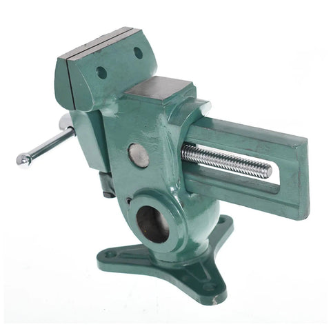 Heavy Duty 3.5 Inch Parrot Vise Multi Angle Swivel Workbench Clamping Tool With Reliable Locking Jaw Grip rock solid flex side view