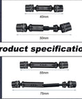 Industrial Grade Steel RC Drive Shafts Set For 1 By 18 TRX4M Defender Bronco Crawler Car Upgrade Front And Rear Center Driveshafts