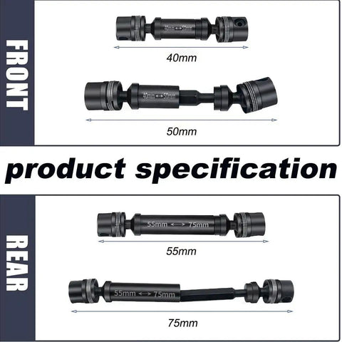 Industrial Grade Steel RC Drive Shafts Set For 1 By 18 TRX4M Defender Bronco Crawler Car Upgrade Front And Rear Center Driveshafts