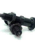 M10 Index Plunger With Hex Collar And Locking Aluminum Spring Knob Dead Solid Accuracy Locating Pin Screw Thread Workhorse Build showing black hex collar and knob.