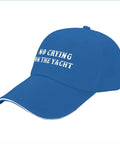 Cool Yacht Style Golf Hat For Girls And Daughters Blue Cap With Adjustable Strap Lightweight Packable Sun Hat No Crying On The Yacht Vibe