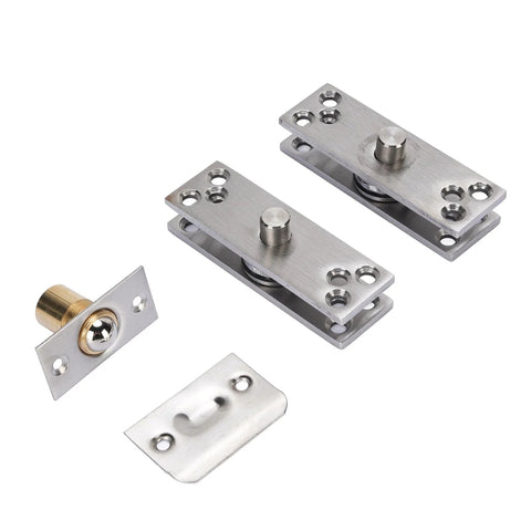 Concealed Stainless Steel Pivot Door Hinge for Wood Doors and Hidden Bookcases Heavy Duty 360 Degree Rotation With Ball Bearing System