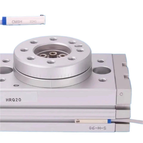 Built Tough Rotary Cylinder With Slick Pneumatic Actuator For Smooth Heavy Duty Workflows And Reliable High Torque Shaft Rotation, HRQ20 model.