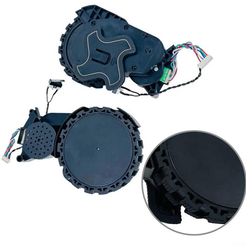 Left And Right Wheel Replacement Kit For L40 Ultra, L40s Ultra, And L40s Pro Ultra Robot Vacuum, two pieces with detailed view
