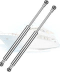 Heavy Duty 12 Inch Stainless Steel Gas Struts shown against a boat background, perfect for marine lift supports.