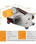Image of Badass Mini Electric Belt Sander And Desktop Grinder with 775 motor and 304 stainless steel frame.