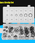 100Pcs Black C Clips Snap Circlip Assortment Kit For Internal External Lock Retaining Rings 11mm To 21mm Six Sizes With Box