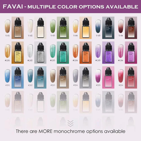 Colorful nail polish bottles and swatches, showcasing variety for French Ombre mani. Includes Airbrush Gel Nail Polish White for French Ombre Mani HEMA Free and Dilution Free Non Acetone Formula 15ml Salon Quality DIY Nail Art Supply with Ultra Fine Mist for Epic Flawless Coverage.