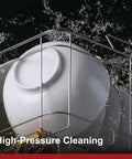 Compact 3 In 1 In Sink Dishwasher With Build In Produce Washer And Pasteurizer Boasting 360 Degree Rotary Spray cleaning dishes with high-pressure water.