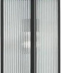 Felton Collection 1 Light Outdoor Hanging Lantern With Clear Ribbed Glass, Craftsman Style, Matte Black Finish, Weather Resistant