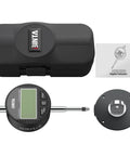 Pro Grade Digital Dial Indicator 1 Inch With 0.0005 Inch Resolution, LCD Readout, Zinc Alloy Body With Rear Cover, Built Tough for Industrial