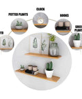 Rock Solid Heavy Duty White Shelf Brackets Featuring Sneaky Hidden Mounting And Tough Rust Proof Finish For Easy Diy Floating Shelves That Are Absolutely Badass In Any Home showcased with plants and decor.