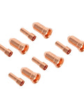 Upgrade Your PT100 Series Plasma Cutter With This Awesome 10 Piece Nozzle Electrode Kit Made From Premium Copper For High Temp Cutting Jobs, showcasing 5 electrodes and 5 nozzles.