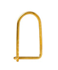 Wilson Brass Keyring With 2 Inch Carabiner Clip Minimalist Key Organizer, single-piece brass D-ring key holder