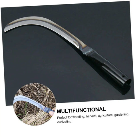 2-Pack Mowing Sickle Weeding Hook With No Slip Grip for Gardening and Harvesting, rustproof design, curved blade view