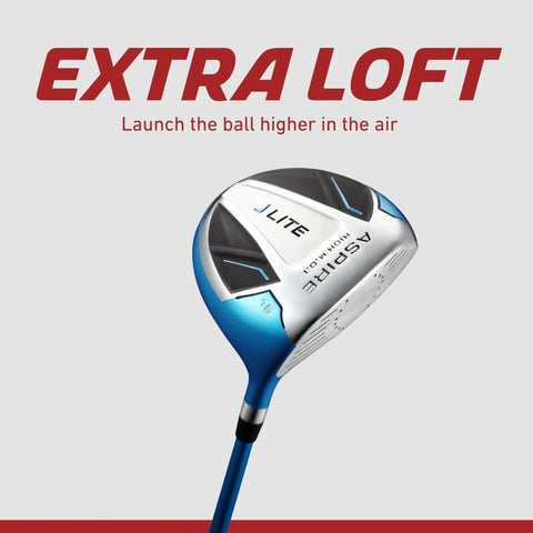 X-Lite Junior Golf Club Set For Kids Right Handed With Driver Hybrid 7 Iron Putter Stand Bag And Headcovers In Blue For Ages 6 To 8