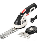 Cordless 2 In 1 Grass Shear And Hedge Trimmer, Lightweight Handheld Yard Tool With A Beast Of A Motor, Rechargeable Lithium Ion Battery And USB-C Cable Included, White
