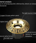 Built Tough 4.3 Inch Adjustable Eyeball Led Recessed Downlight Featuring Solid Brass Housing And Anti Rust Die Cast Baffle Trim For Cool Running Home Fixtures with copper pattern panel and anti-glare hood.