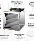 Straight Up Boss Stainless Steel Freeze Dryer With Twelve Sturdy Trays and Smart 12 Hour Timer, showcasing features and design.