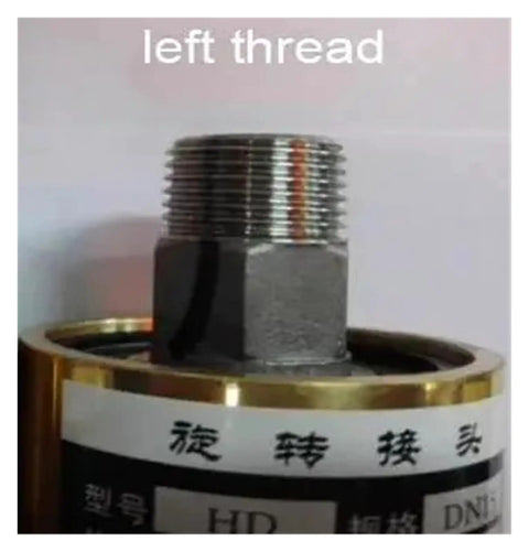 Copper Two Way Cooling Water Swivel Joint Rotary Union With Left Threaded Connection Pro Grade Heavy Duty Copper Rotary Connector For Hoses Pumps And Industrial Cooling Systems left thread close-up