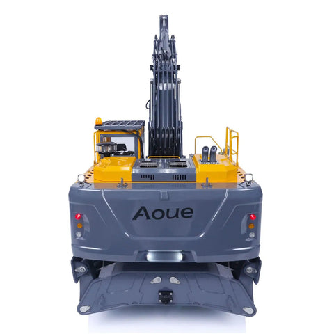 1 14 RC Model Metal Hydraulic Aoue ET30H Wheeled Excavator With Full Metal Frame High Torque Motor ESC Servo LED Light Kit Realistic Working Pistons Durable Construction For Serious RC Nerds And Builders, front view
