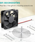 Beefy 120x120x38mm 24V Brushless DC Industrial Cooling Fan with grill, screws, and nuts for Plasma Cutters Inverters And PC Cooling