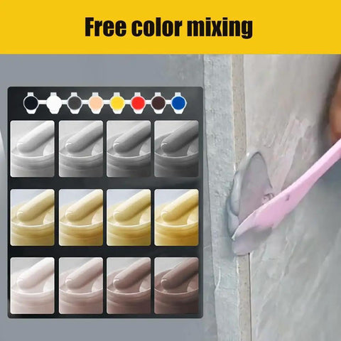 Fast Drying Tile Repair Glue Kit For Cracks And Chips with color matching pigments demonstrated on tiled surface