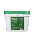 Heavy Duty Interior Wafer Head Cabinet Wood Screws Number 10 By 3 Multi Material Fasteners With Torx Drive Bulk Pail with green lid.