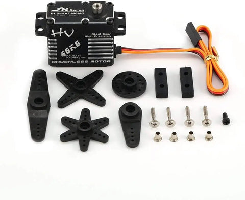 Beefy Torque Digital Brushless Servo, 46Kg, 180 Degree Motion, waterproof with CNC aluminum shell, steel gears, accessories