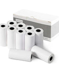 10 Roll Print Paper Refill For Kids Instant Camera That Fits Most Mini Photo Cameras, 4 x 2.2 Inch Thermal Paper, Each Roll Delivers About 60 Photos, Quick Easy Install, Great For On The Go Fun. 10 white thermal paper rolls in box
