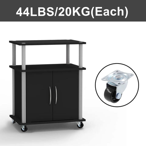 1 Inch Diameter Swivel Caster Wheels With Rubber Base And Rectangle Top Plate Bearing Heavy Duty 8 Pack Load Capacity 20 Kg Each Ideal For Furniture Equipment Carts Cabinets And Industrial Use