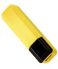 Solid Travel Charging Case For Single Flat Top Battery Emergency Phone Juice Pack And Tablet Backup Power Rig, yellow with black end.