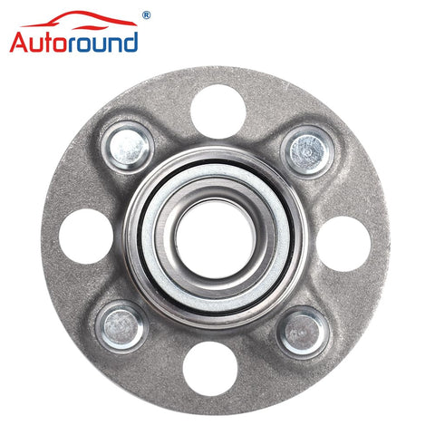 Drop In Replacement Rear Wheel Hub And Bearing For Honda Civic 2001 2002 2003 2004 2005 Non ABS 4 Lug viewed from above