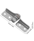 Stainless Steel Torque Hinge Set With Damping For Doors Cabinets And Windows 0.8 Nm, side view shows measurements, 2 pack.
