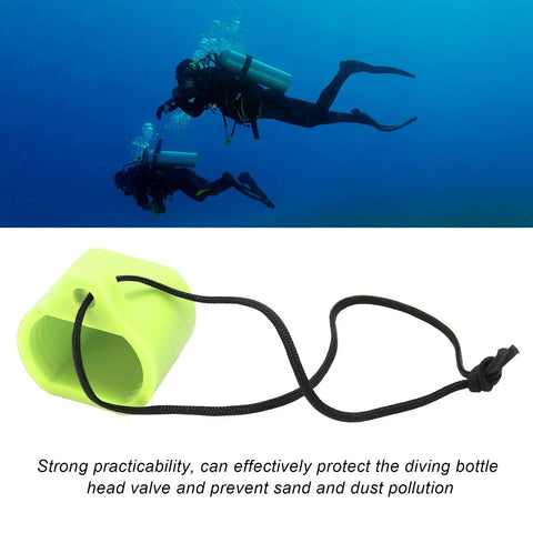 Universal Threaded Rubber Scuba Tank Valve Cap Protector For Diving Bottles And Cylinders Fluorescent Yellow Dust And Sand Shield