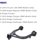 Beefed-Up Front Upper Control Arm With Ball Joints Replacement Kit For 2005-2019 Chrysler 300, 2006-2019 Dodge Charger, 2-Piece shown